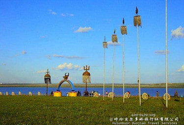 呼倫貝爾呼和諾爾草原景區(qū)_草原深處青色的湖